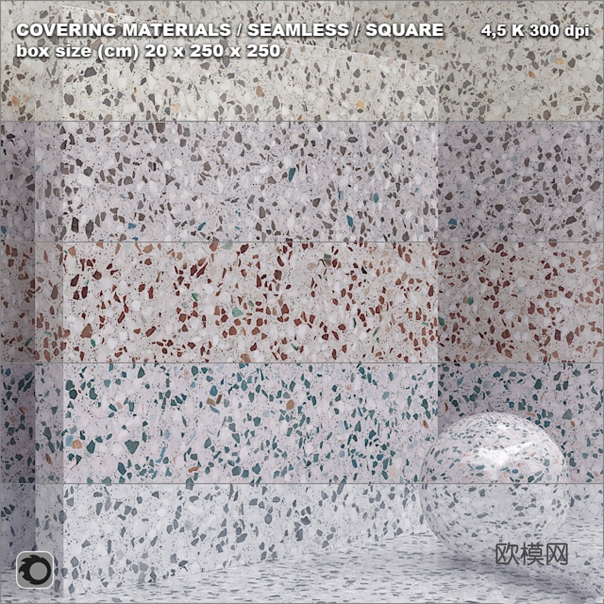 材料（无缝）- 石材、石英、石英岩套装3d模型下载