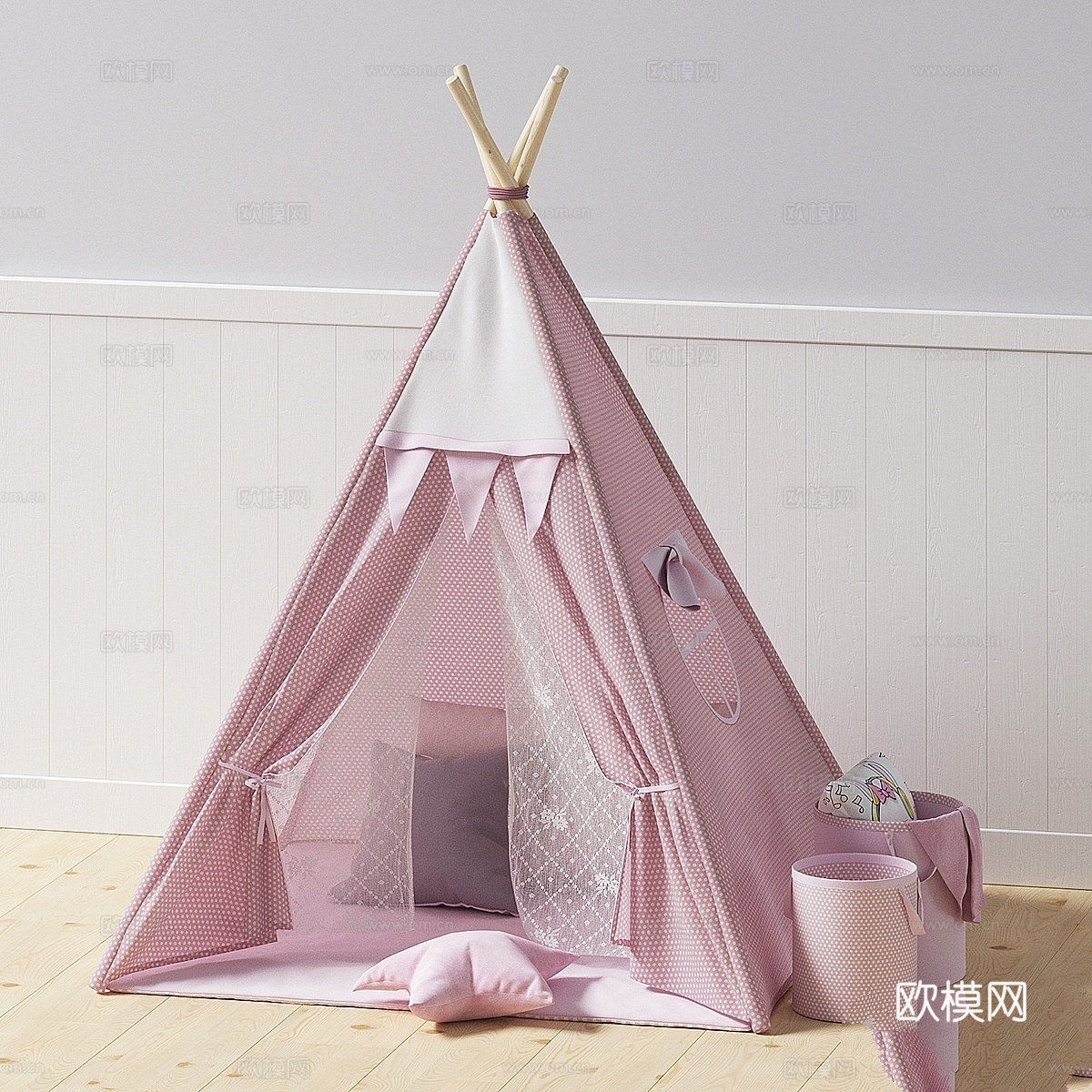 儿童帐篷3d模型下载