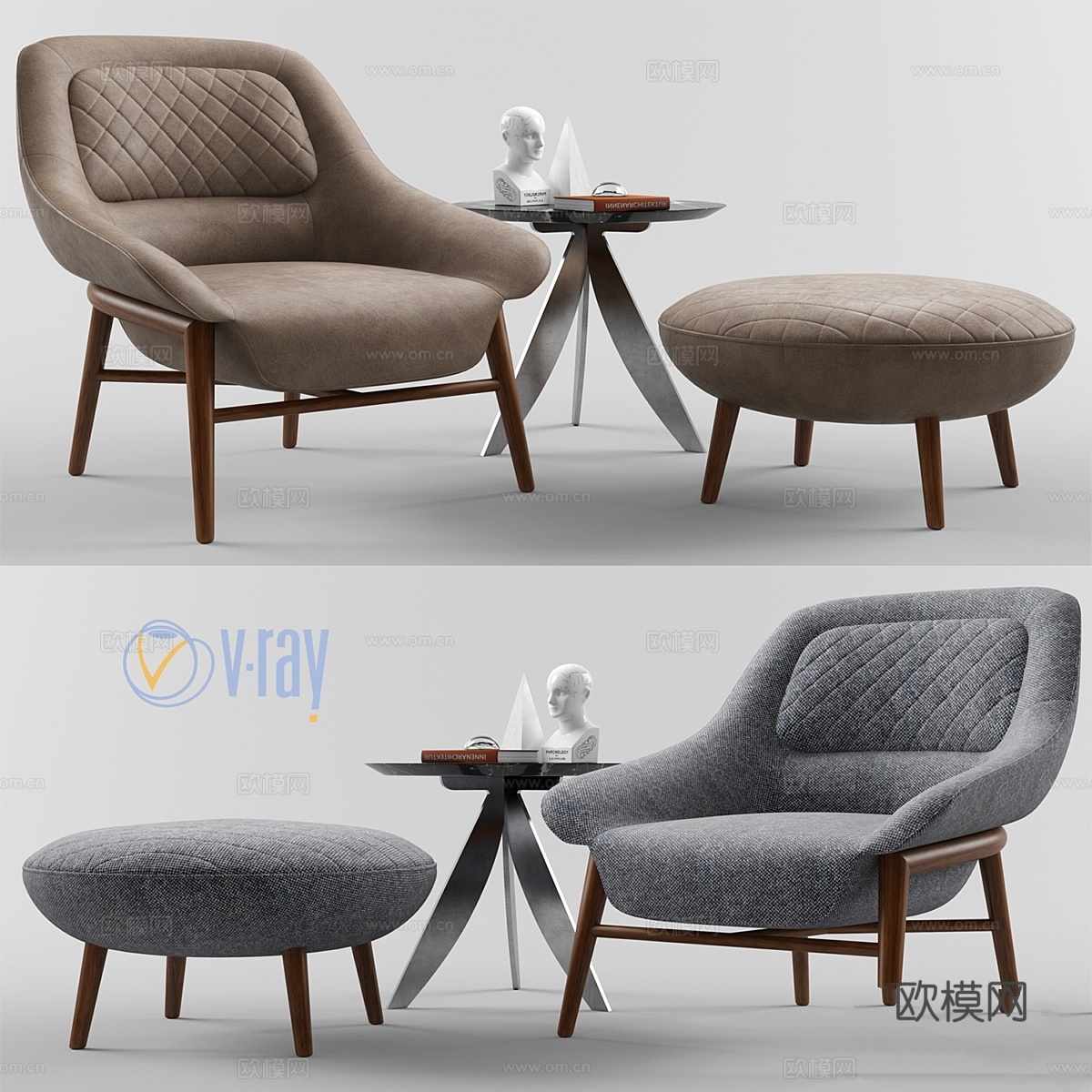 Berto Salotti. HANNA 椅子.3d模型下载