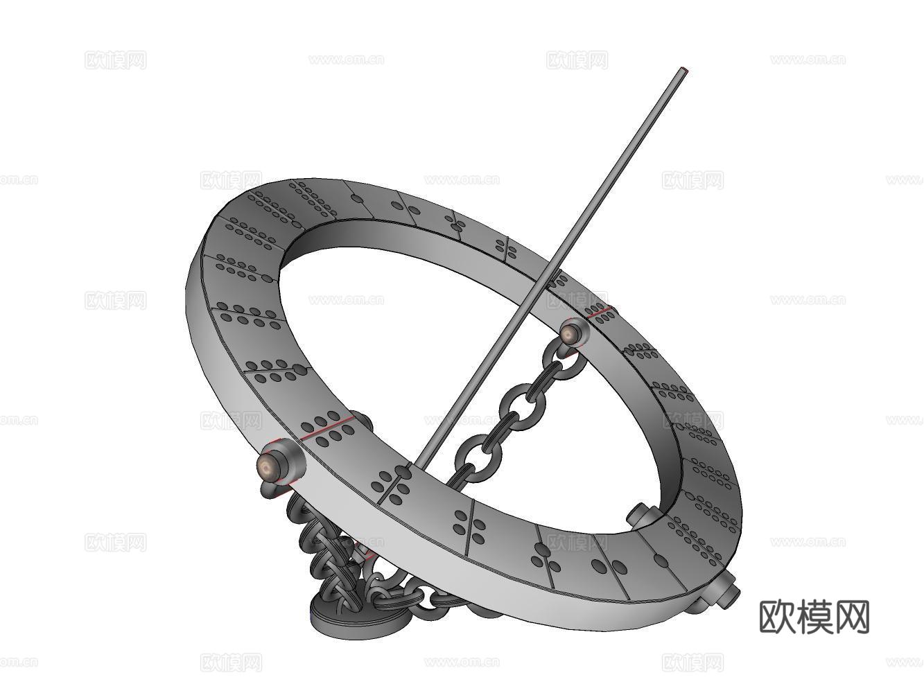 茶几沙发休闲椅摆件su模型下载（渲染图2）