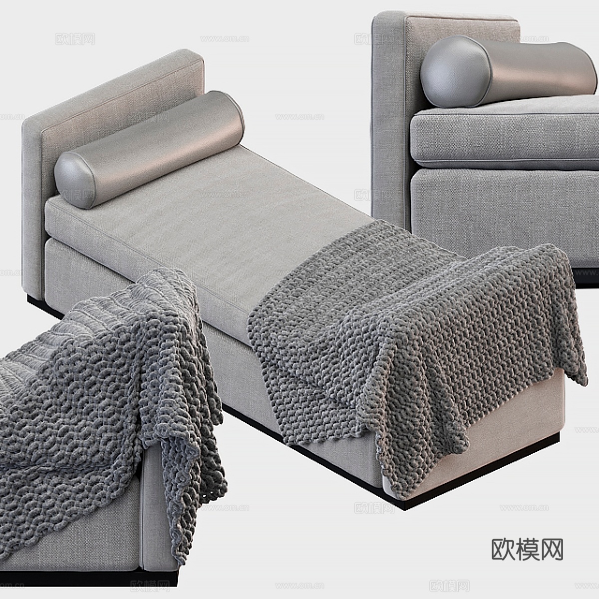 长凳 沙发与椅子公司 埃舍尔沙发床3d模型下载