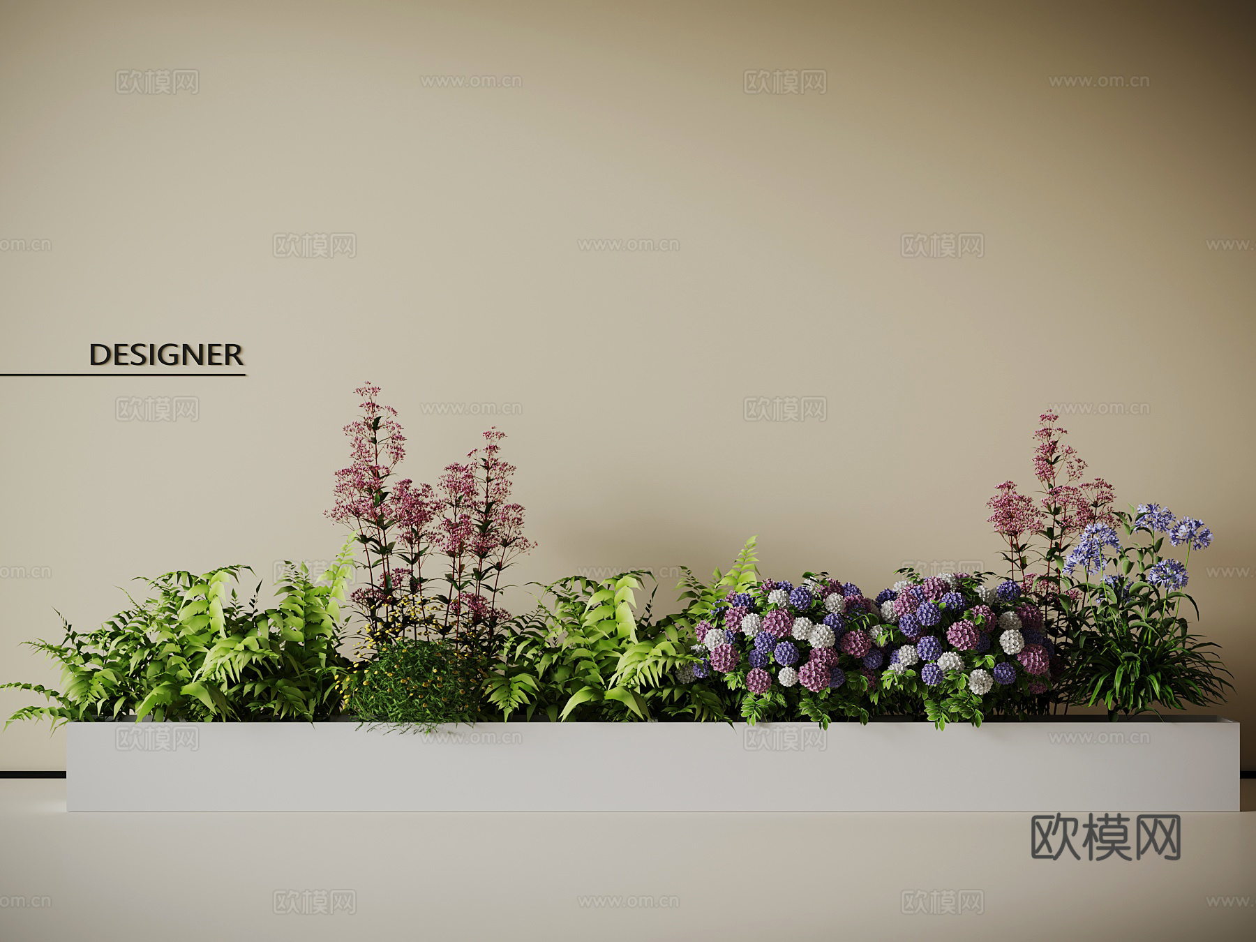 现代绿植 盆栽 植物su模型