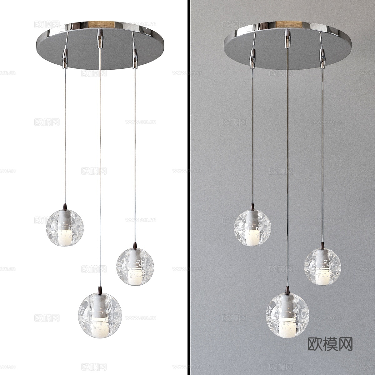 Bocci led水晶玻璃球3（设计师：Omer Ar）3d模型下载