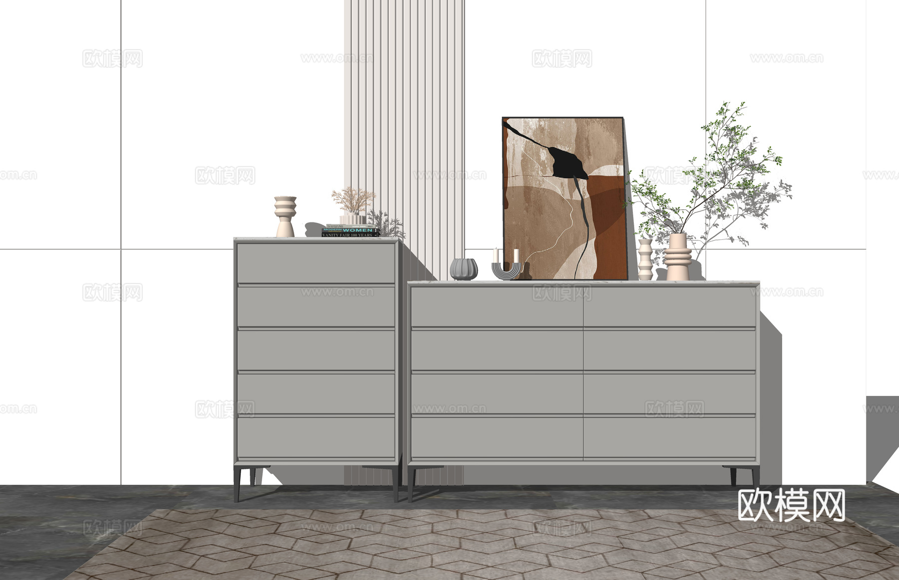 家装 装饰柜 吊柜 鞋柜 酒柜 玄关 衣柜 餐厅 边柜 客厅su模型