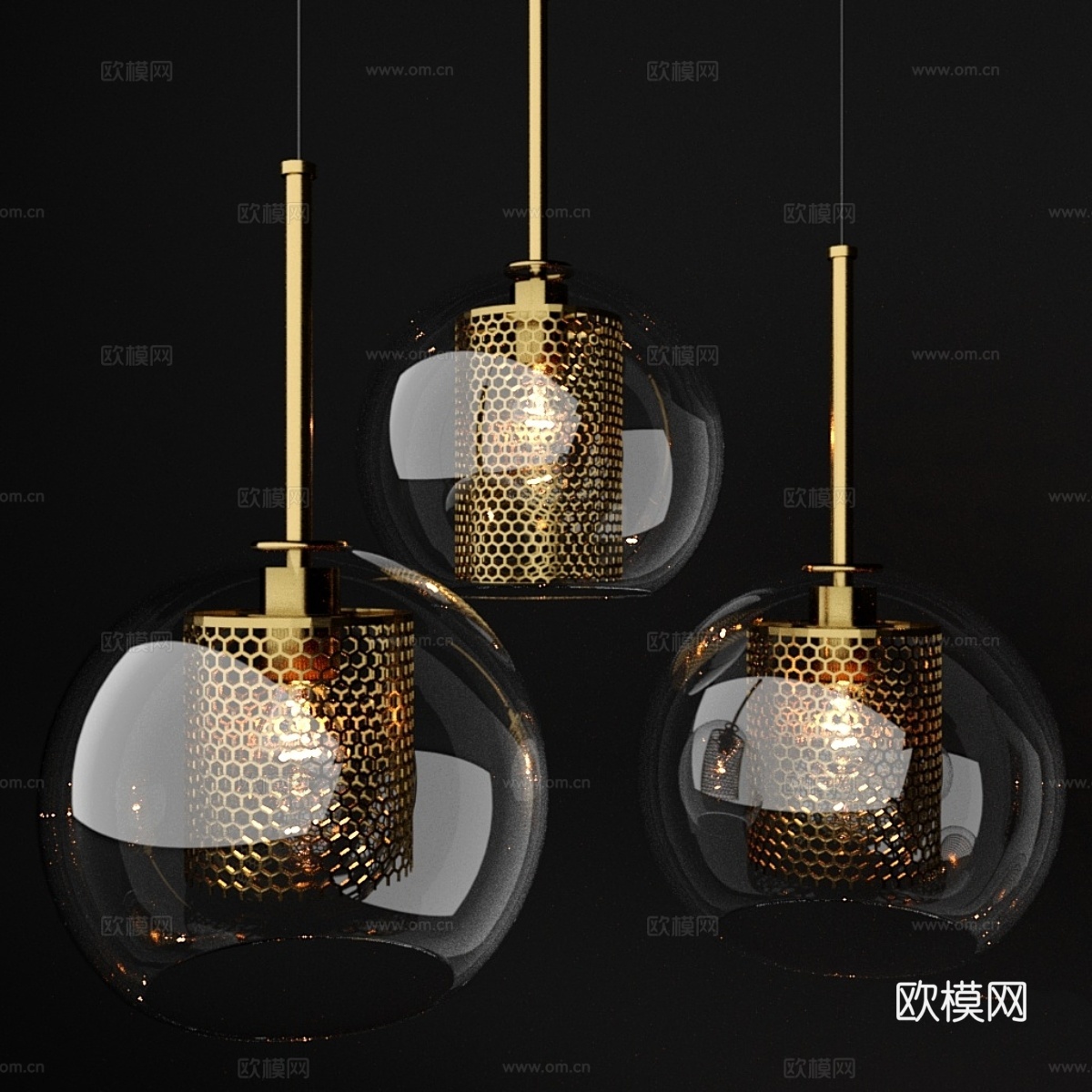 北欧风格玻璃灯 CATCH013d模型下载