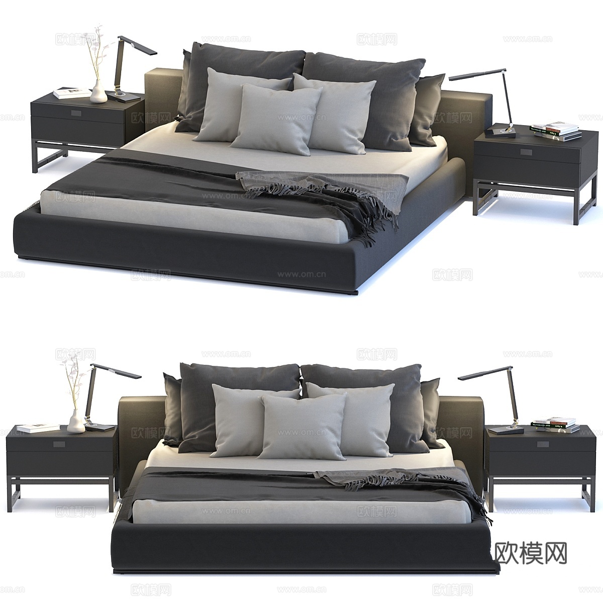 Groundpiece Flexform床3d模型下载