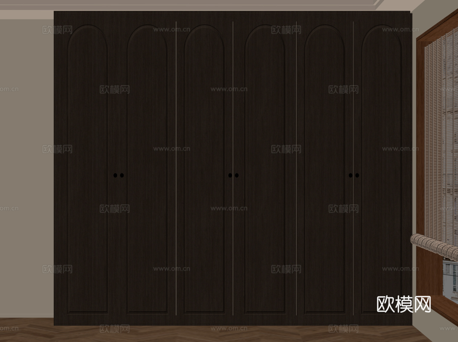 中古风衣柜 成品衣柜su模型