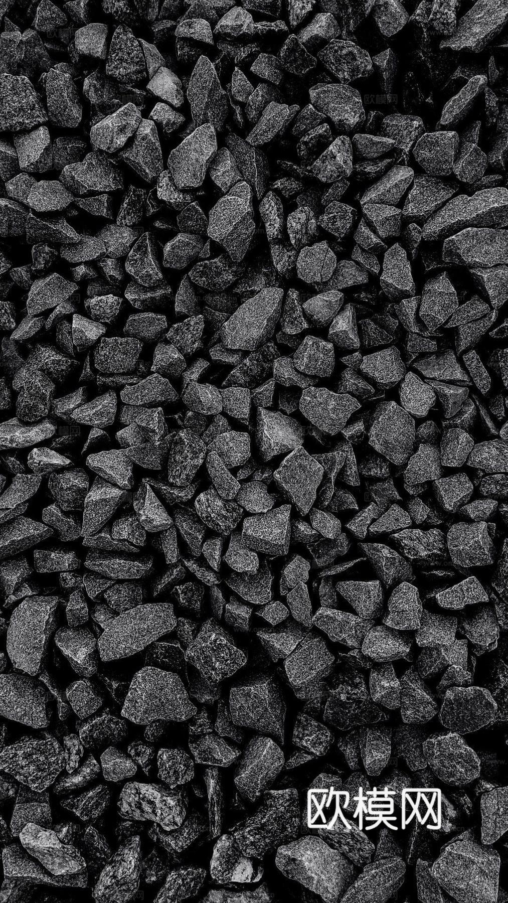 黑色砂砾石，石子，石头，水洗石，