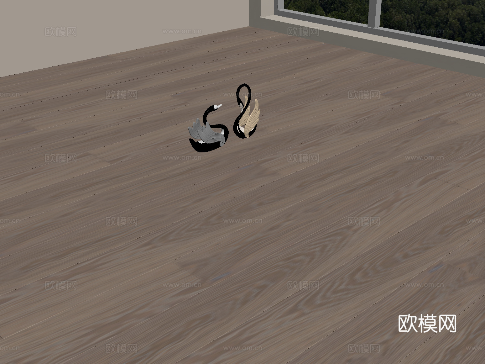 现代木地板 拼花木地板su模型