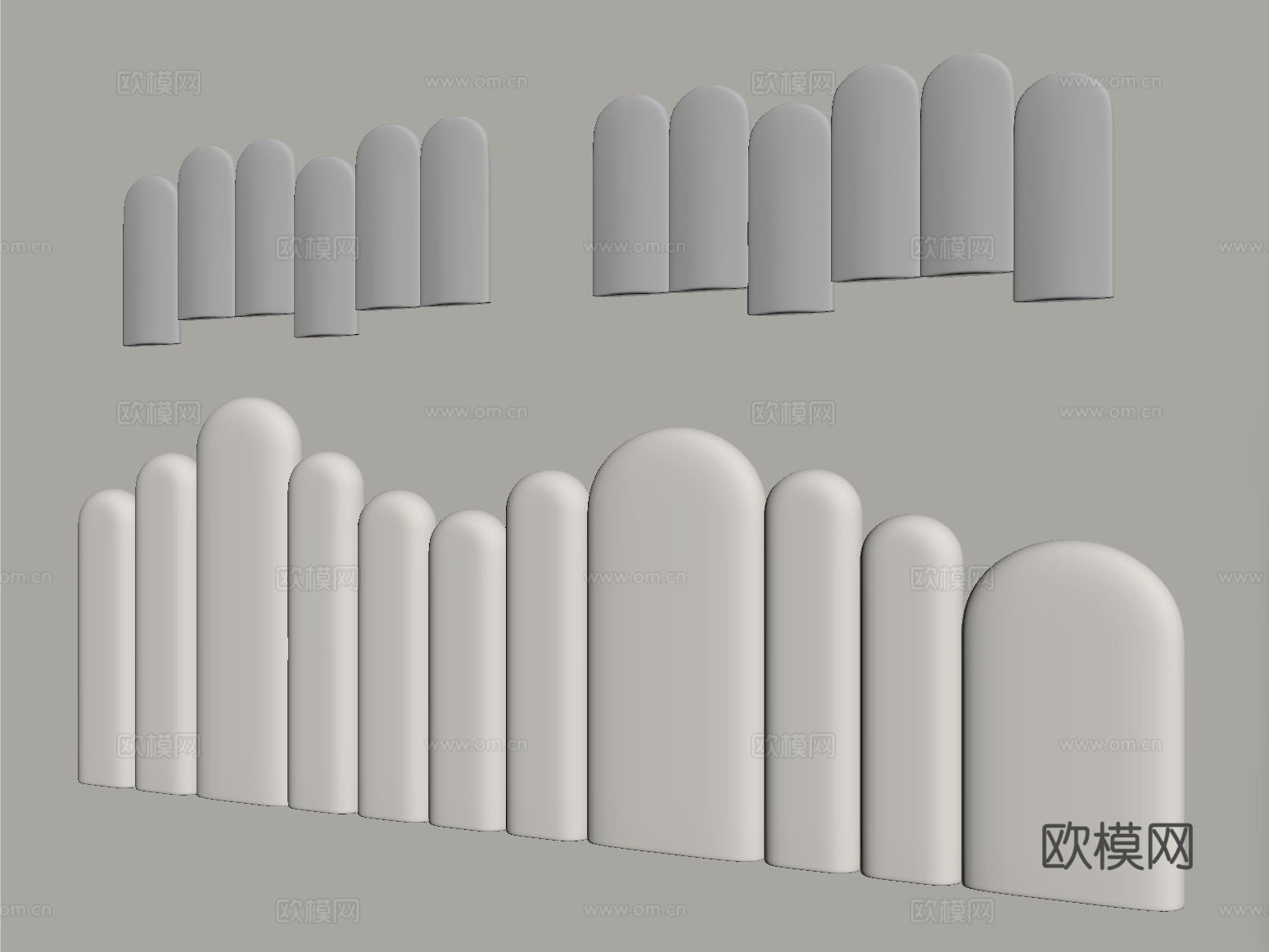 现代床靠背 床品 床头su模型