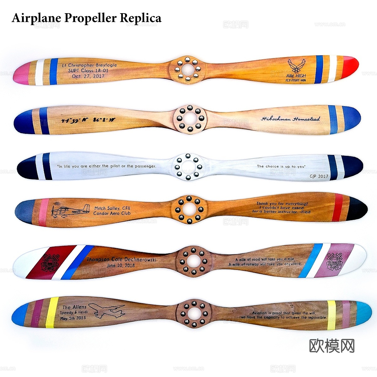 飞机螺旋桨复制品3d模型下载