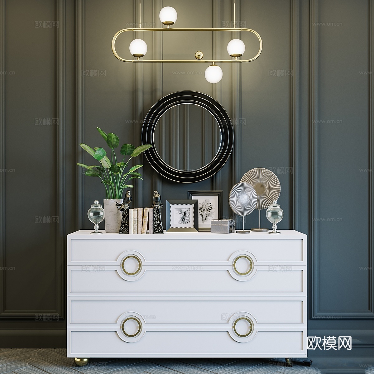 家具与装饰套装3d模型下载