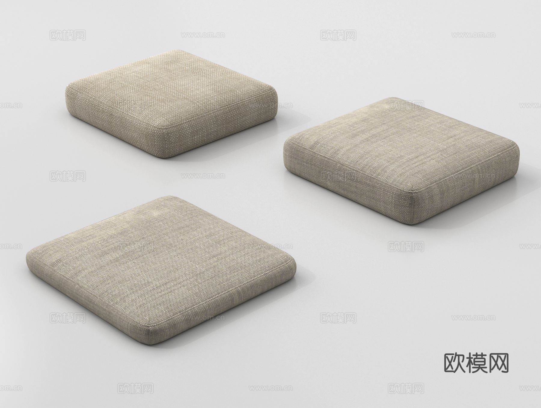现代坐垫 沙发坐垫 飘窗坐垫 布艺su模型