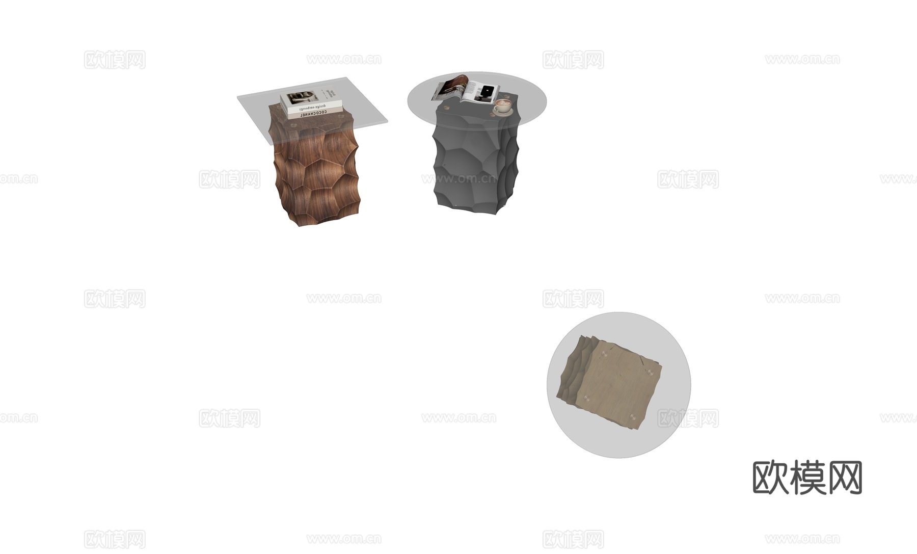 现代角几边几圆几su模型