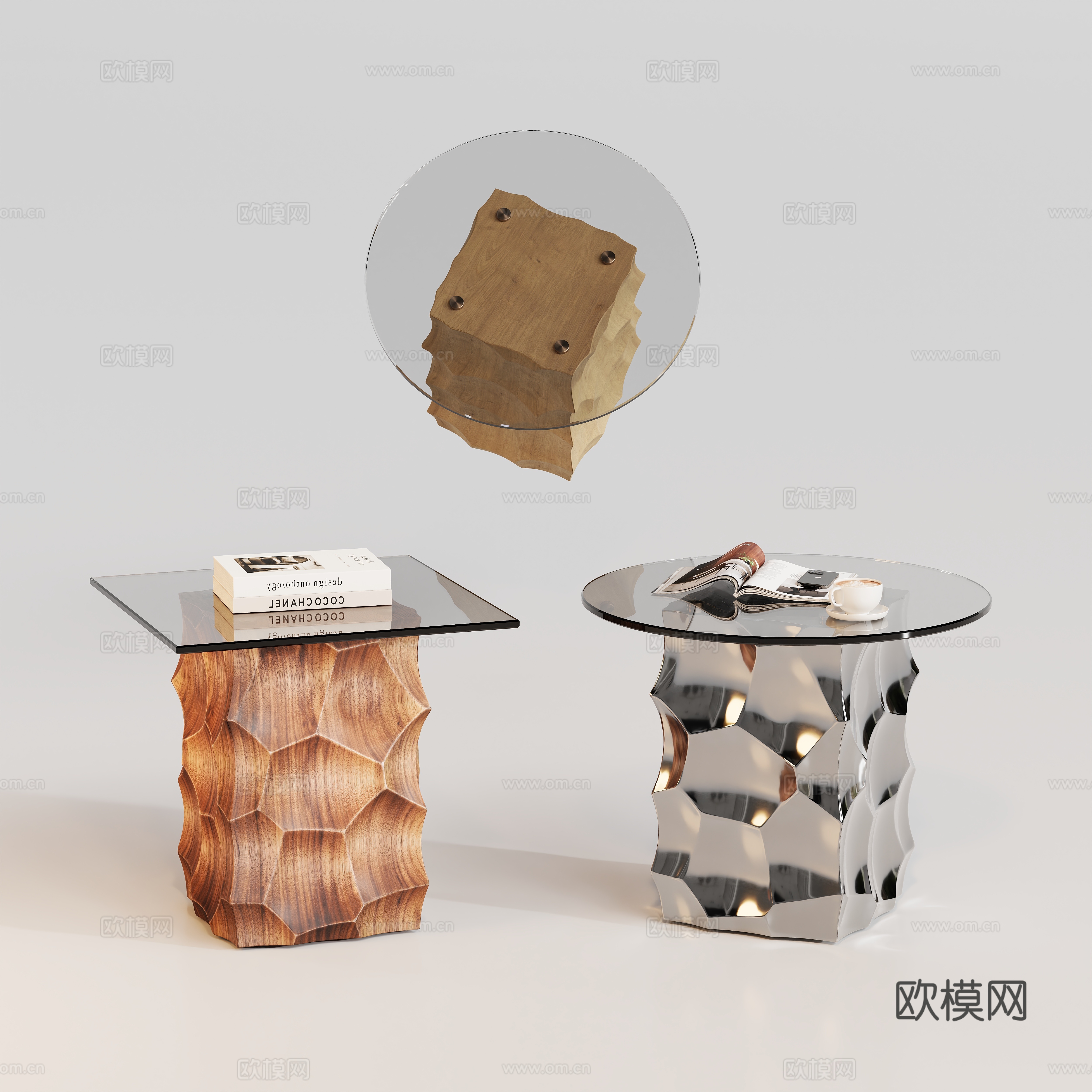 现代角几边几圆几su模型