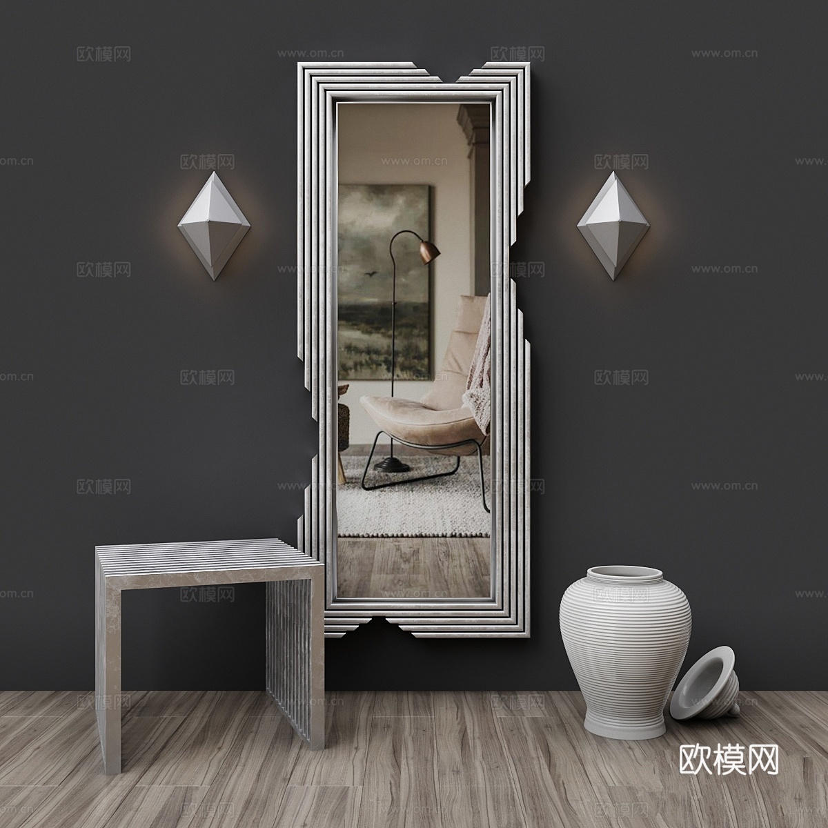 壁灯 Augusta_镜面 Navour3d模型下载