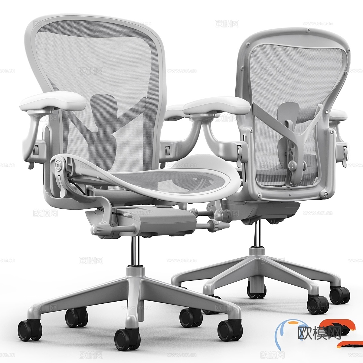 赫曼米勒Aeron椅3d模型下载