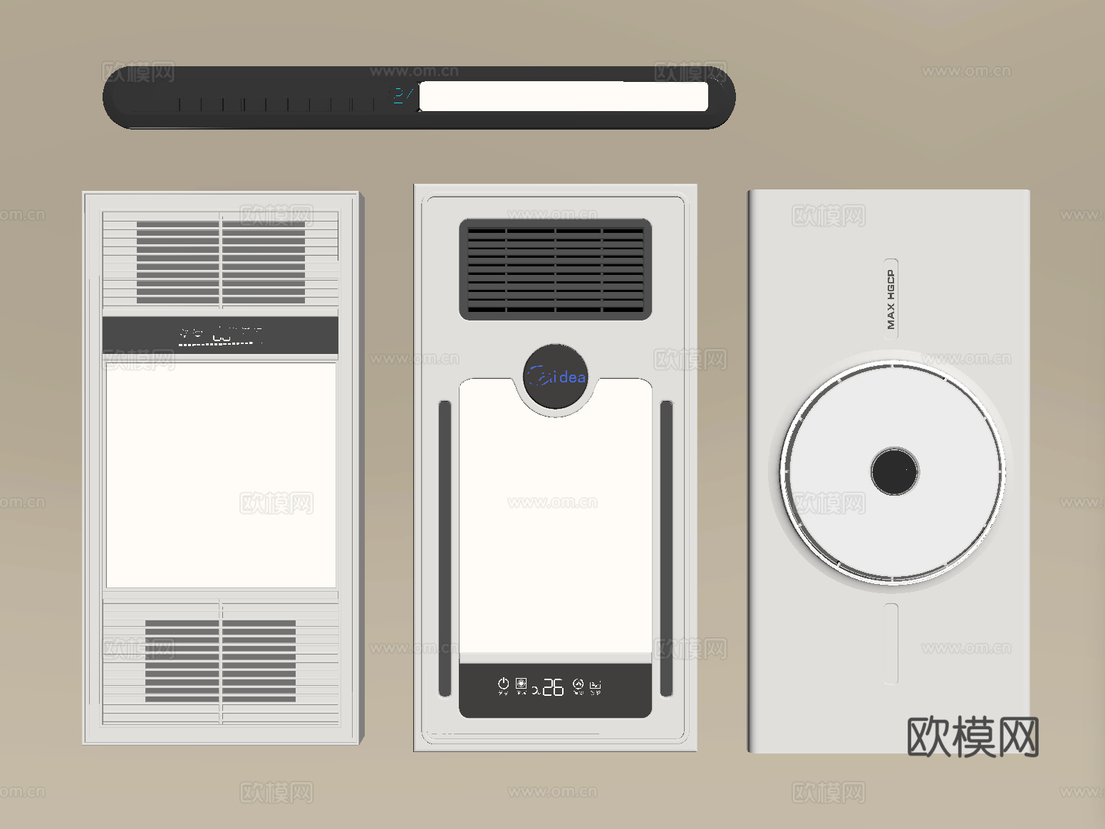 现代浴霸 集成式浴霸 线型浴霸 排风扇su模型