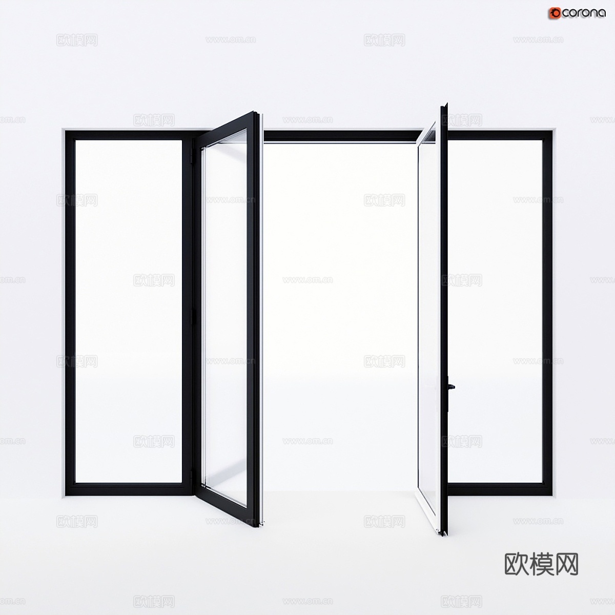 阳台门 Alumil3d模型下载