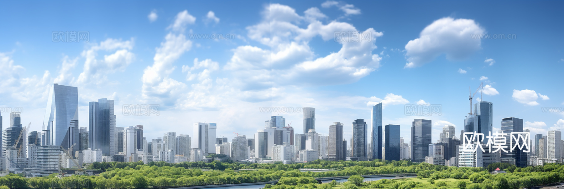 白天城市建筑户外外景