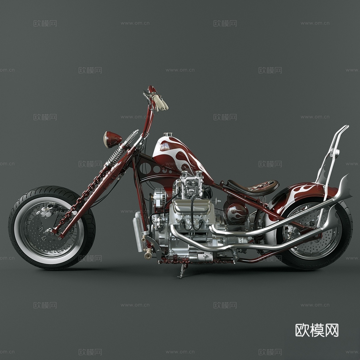 复古改装车3d模型下载