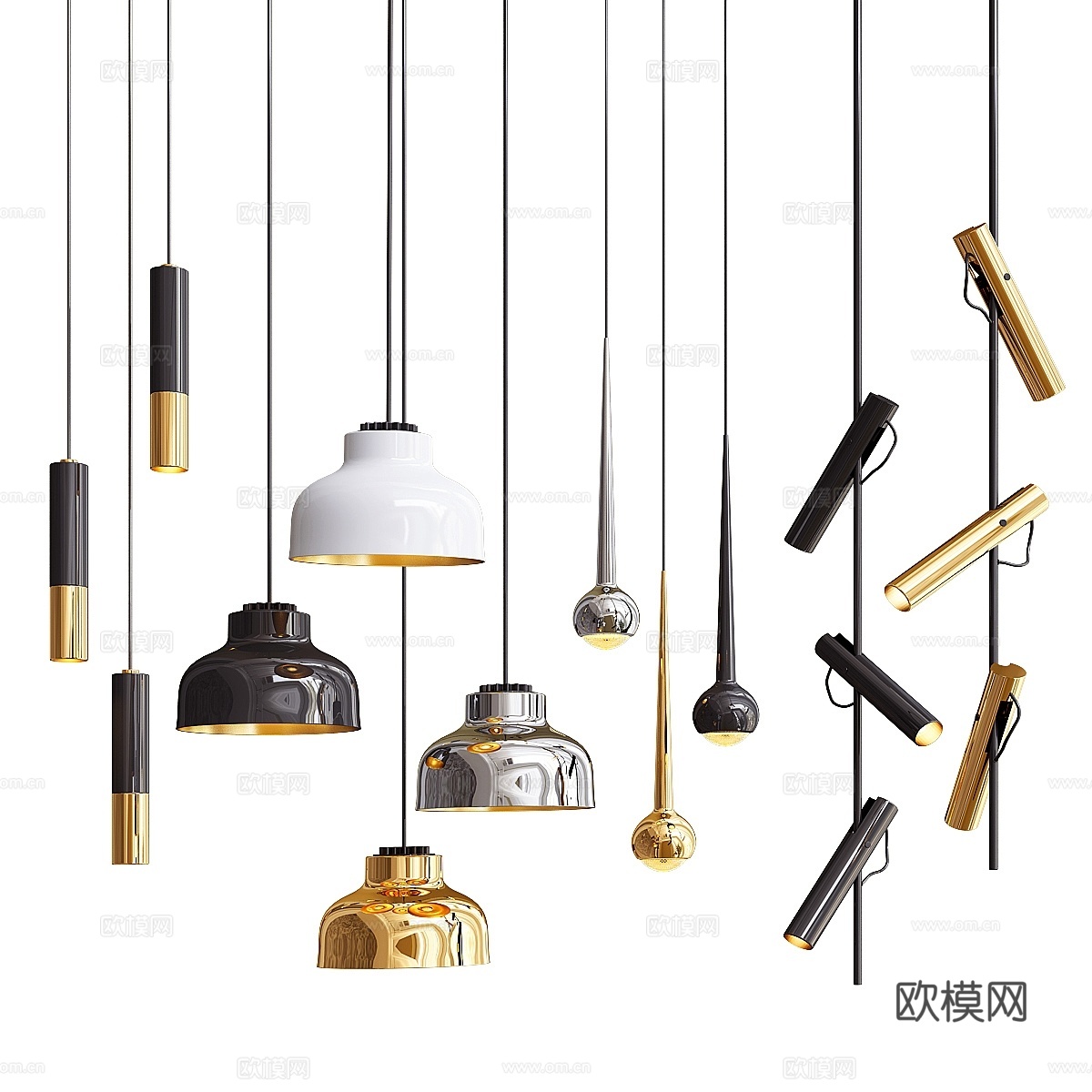 四盏吊灯_22 专属款3d模型下载