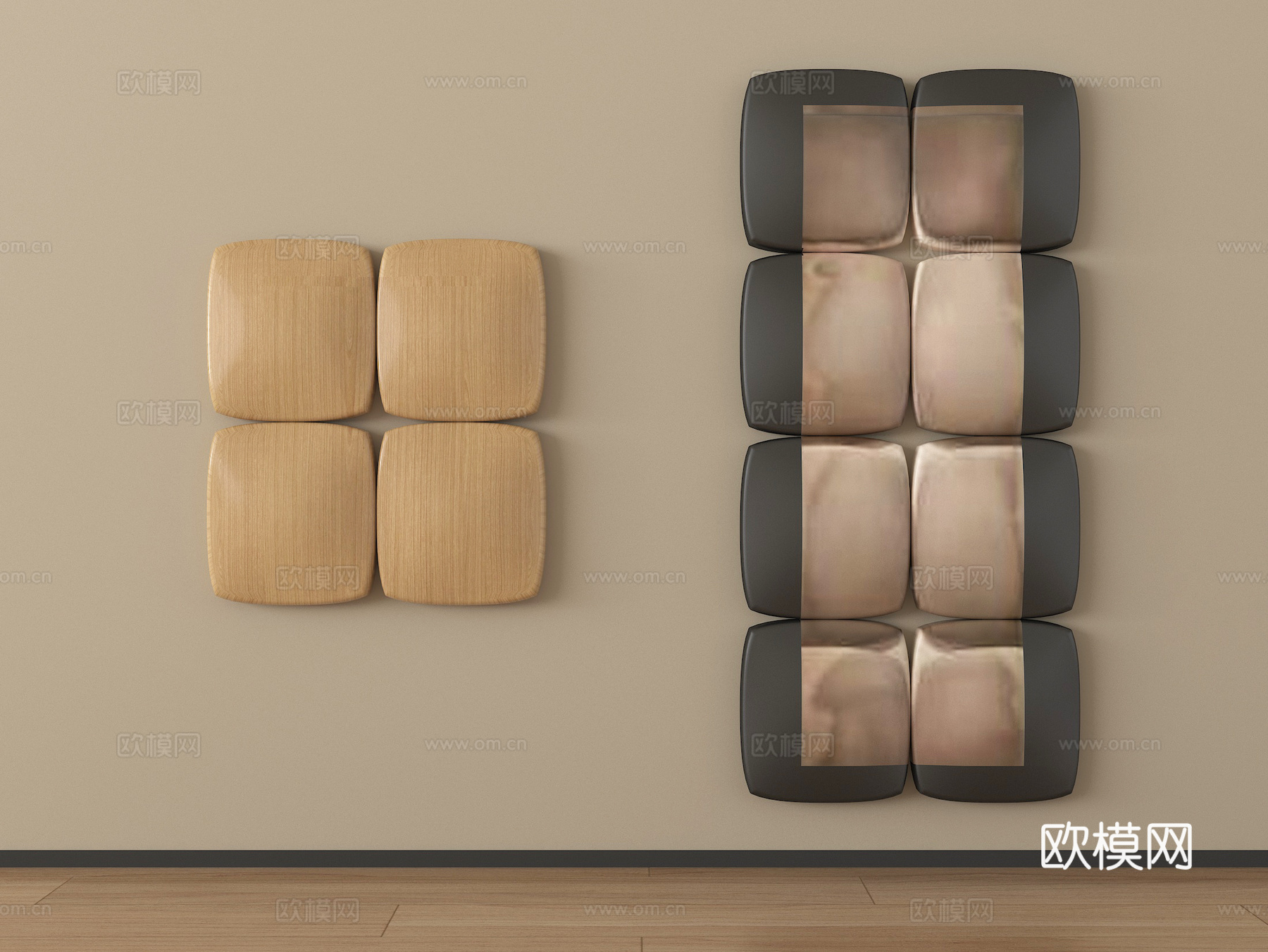 现代墙饰 挂件 立体墙饰su模型