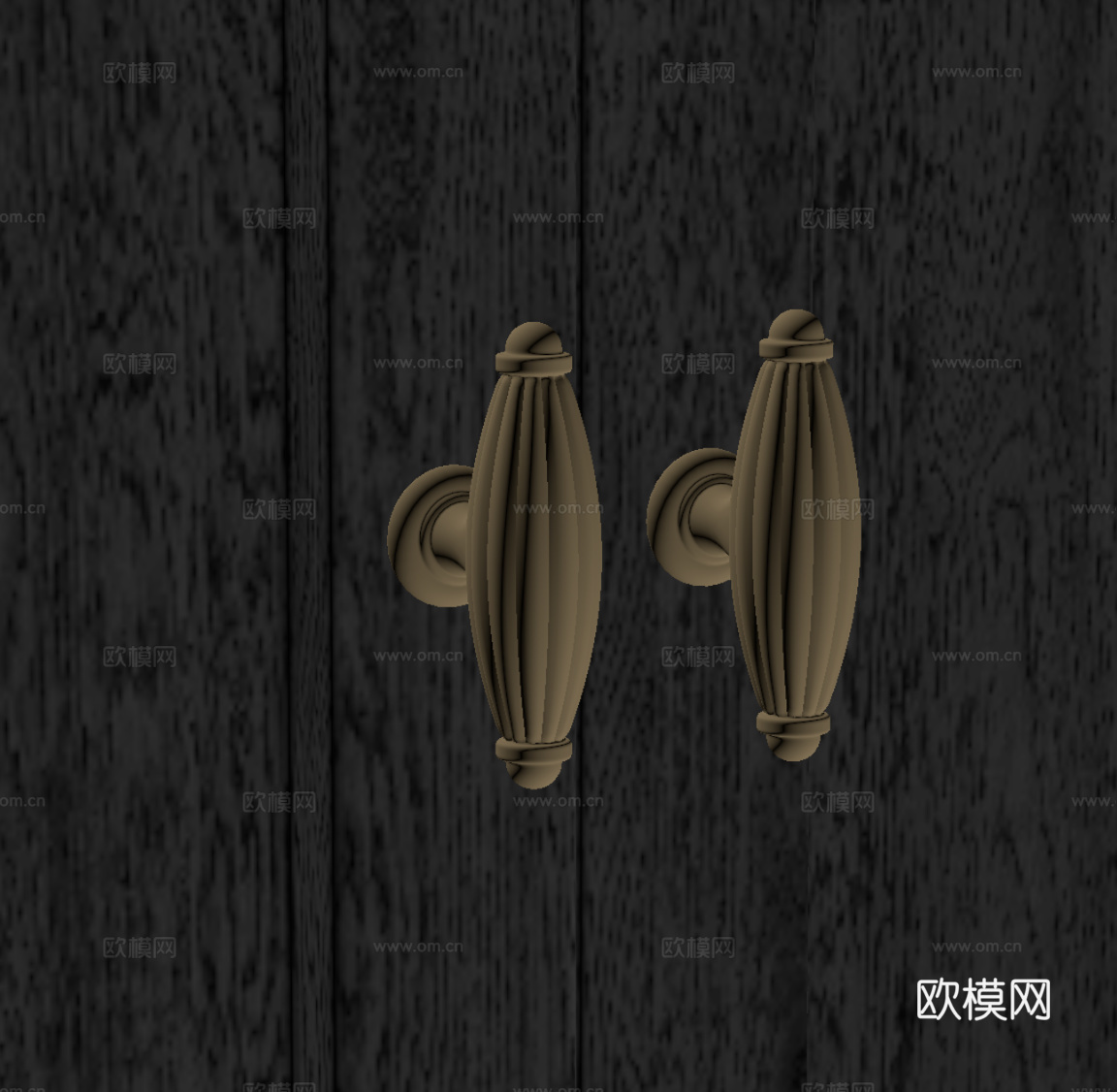 意式复古拉手 柜门拉手 橱柜拉手 衣柜门把手su模型