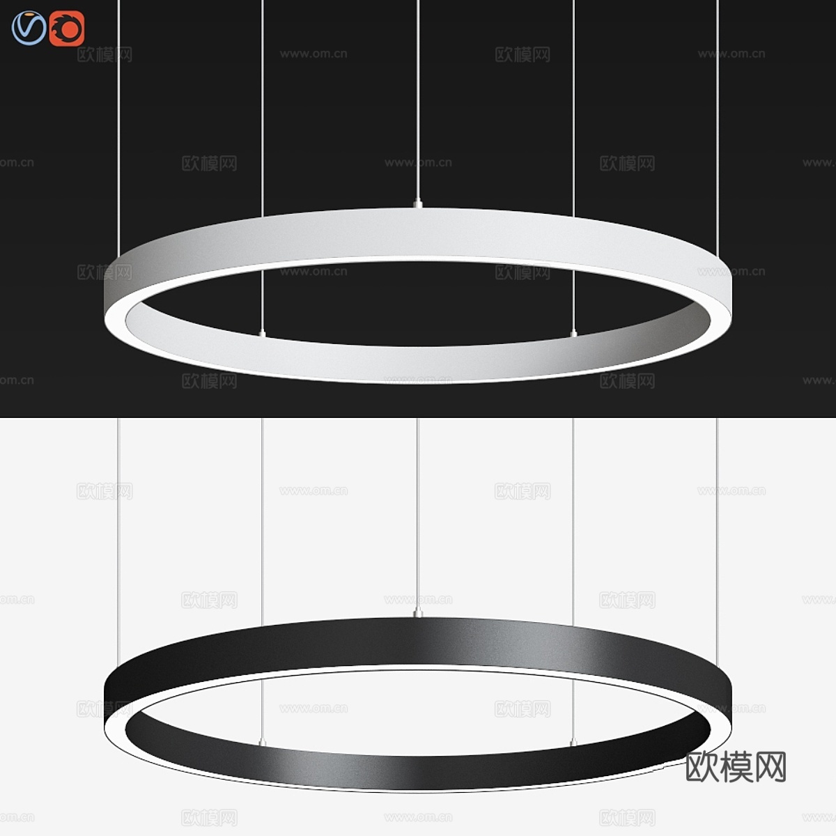 荣耀LED吊灯Orbit3d模型下载