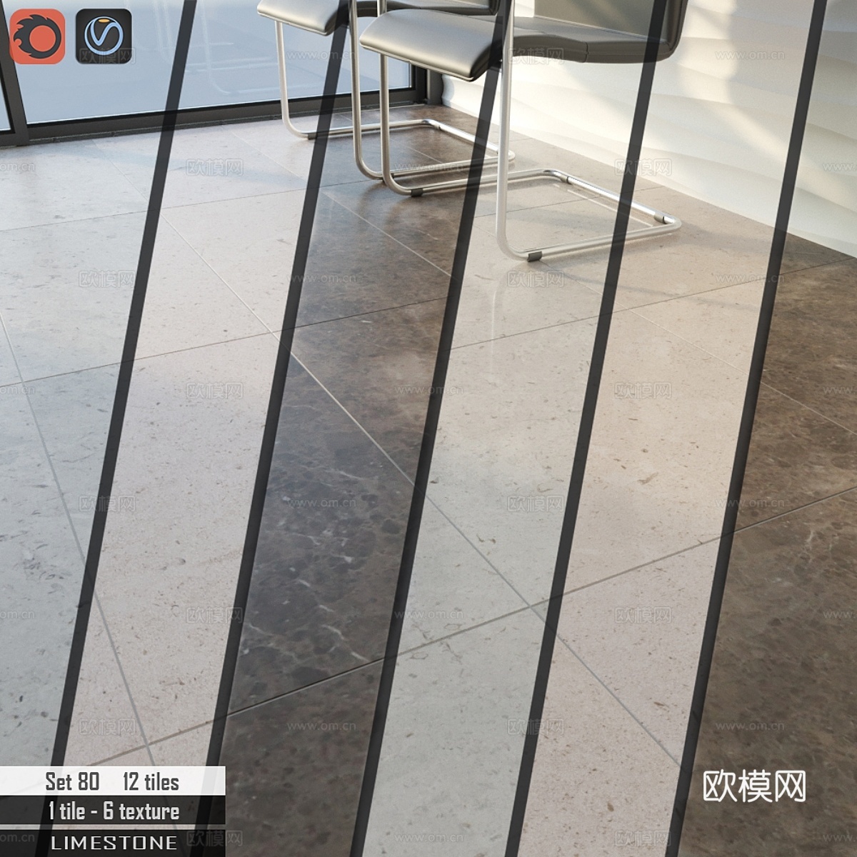 石材地砖套装803d模型下载