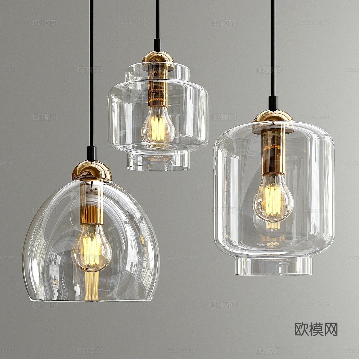 Milo吊灯系列3d模型下载