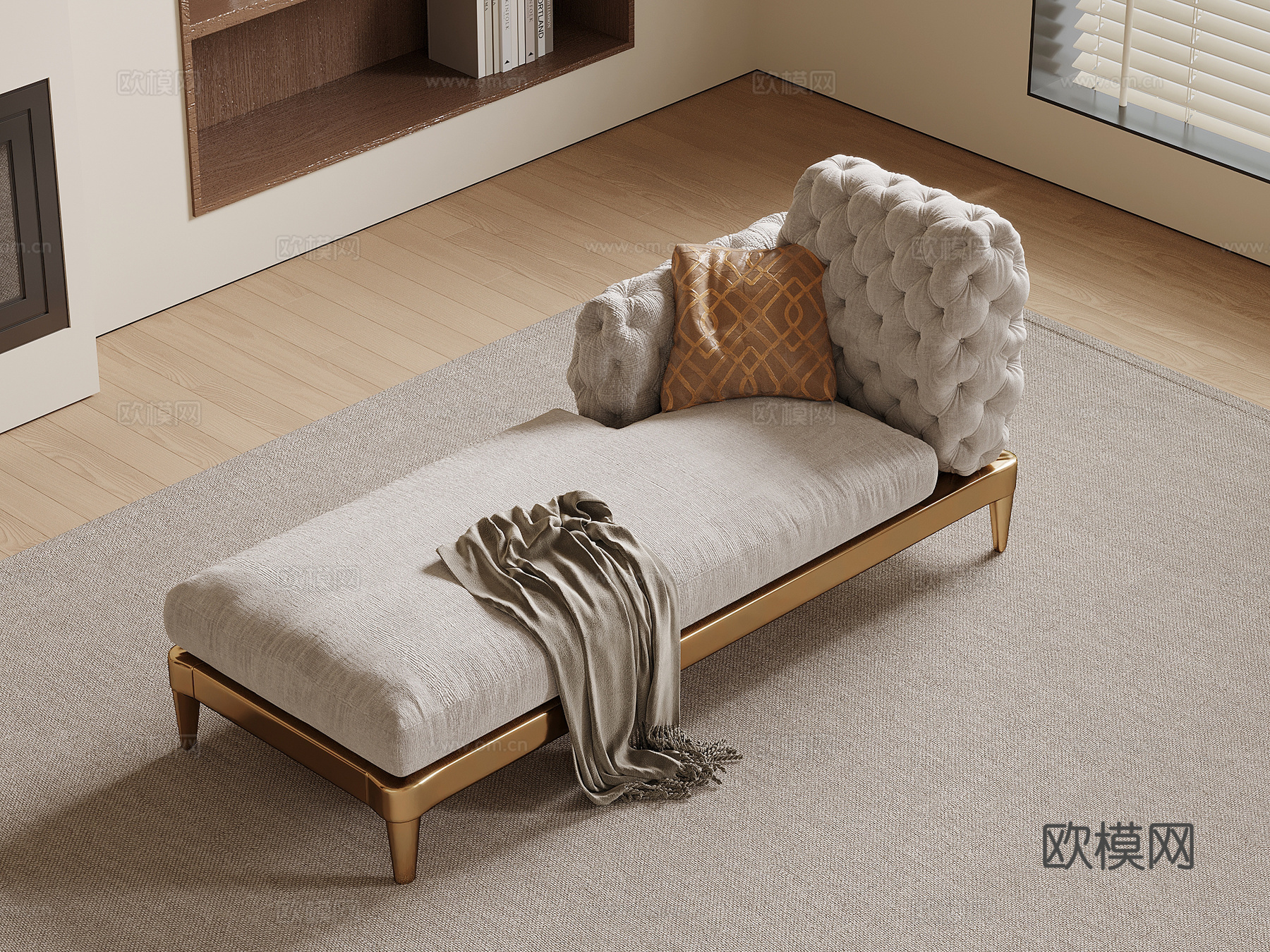 法式沙发凳 贵妃椅su模型