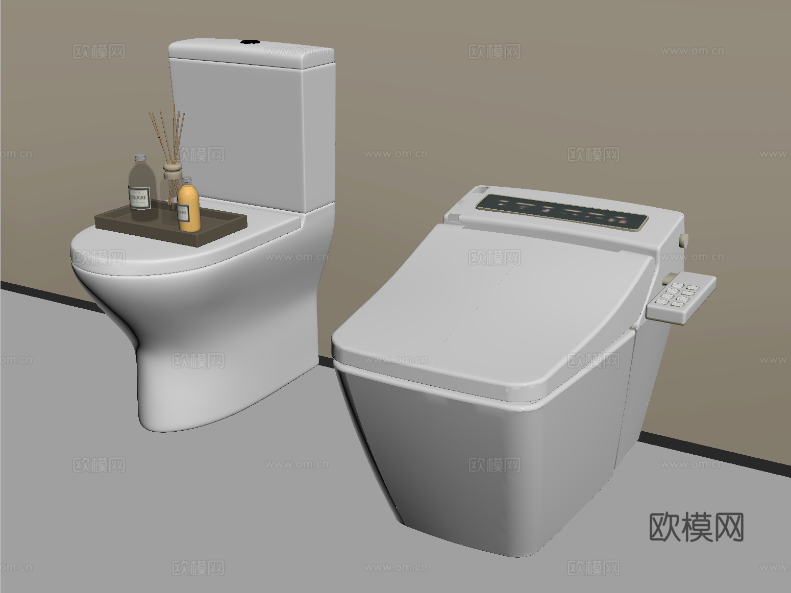现代马桶 立式马桶 智能马桶 卫浴小件su模型