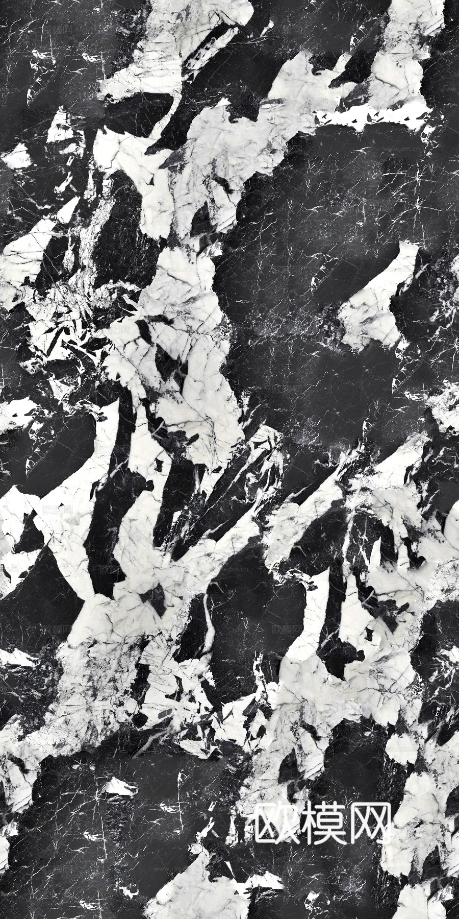 无缝宝格丽珍珠黑大理石