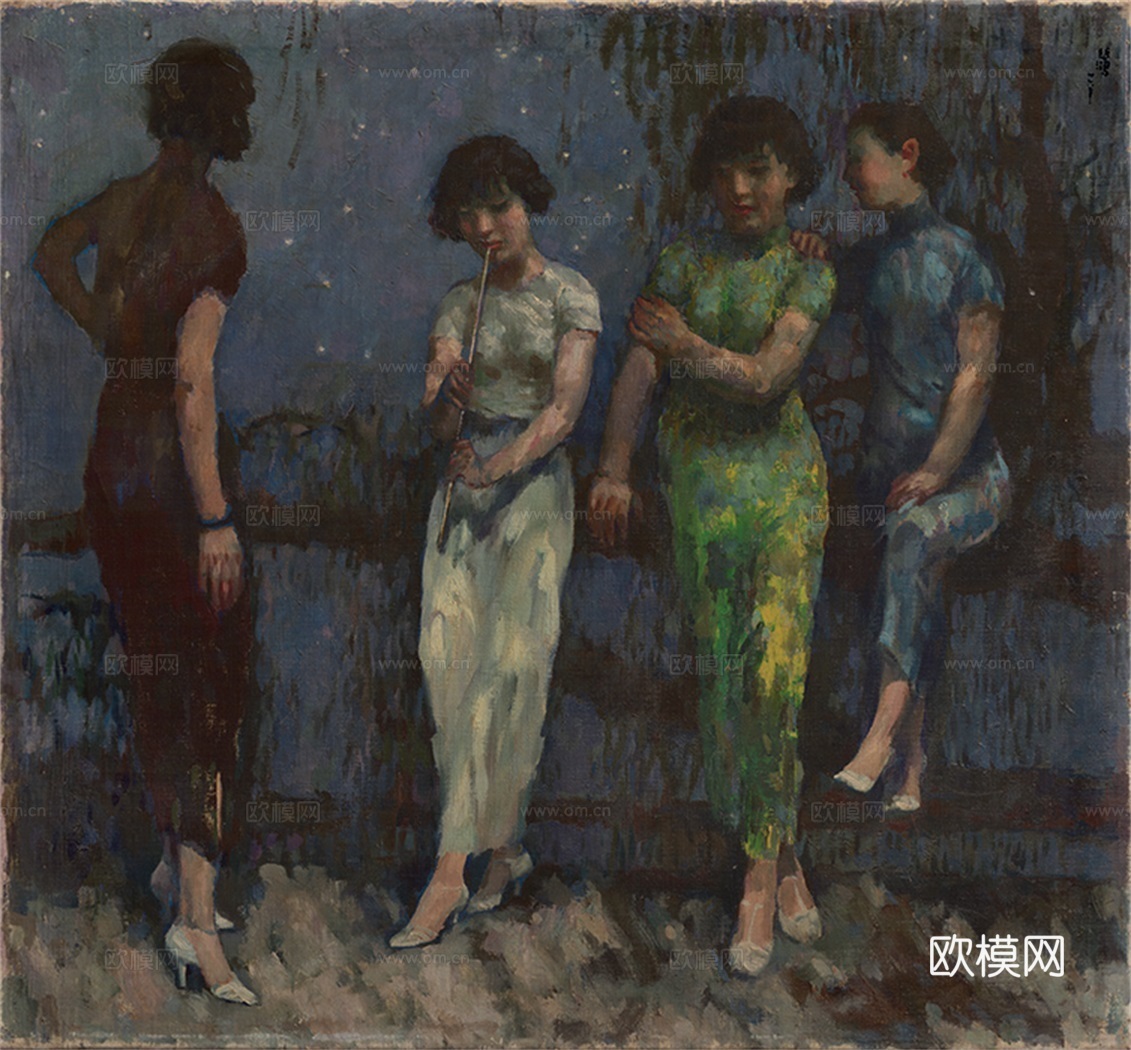 人物油画，人物画，装饰画，艺术画下载