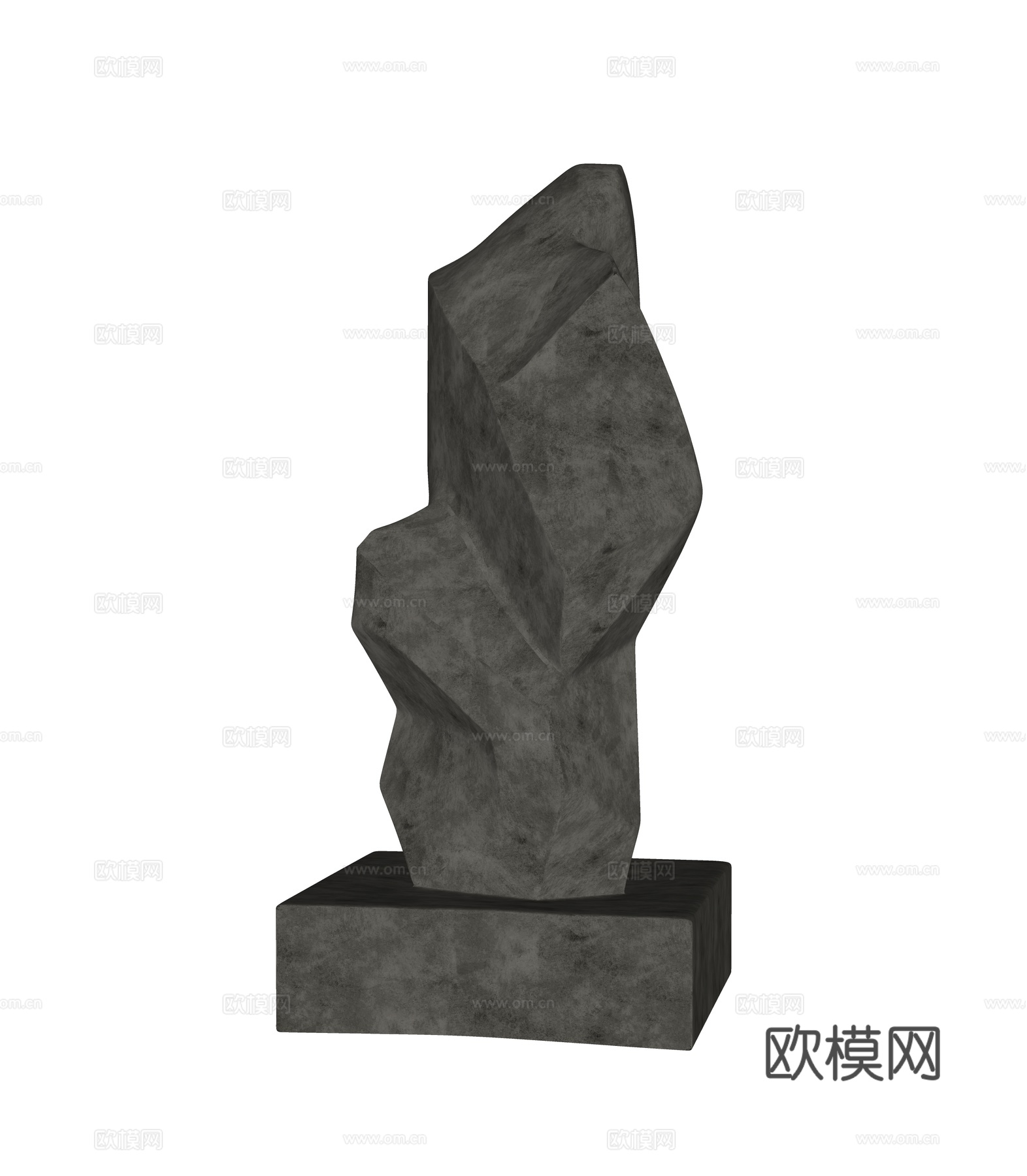 现代异形雕塑摆件su模型