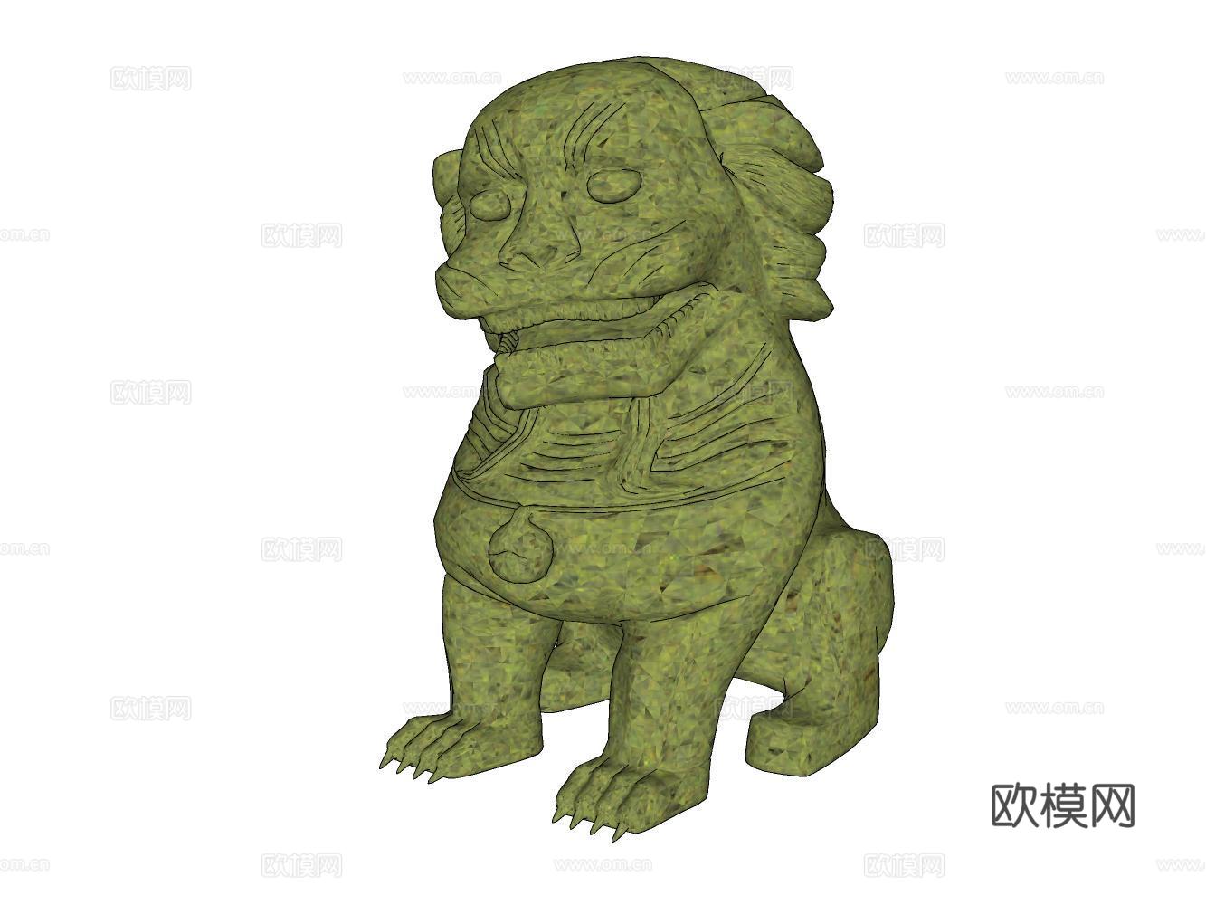 石狮子su模型