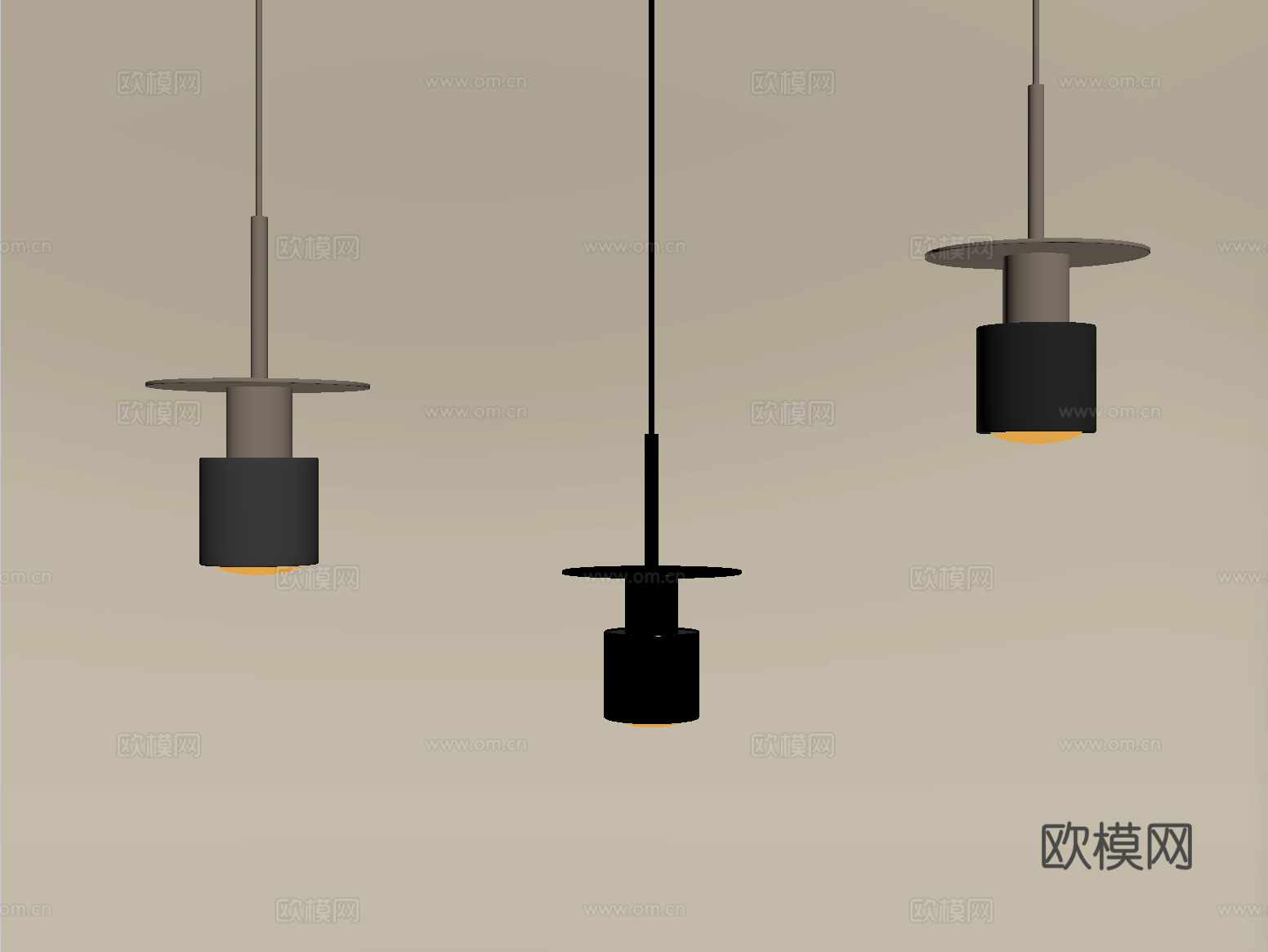 现代金属吊灯 小吊灯su模型