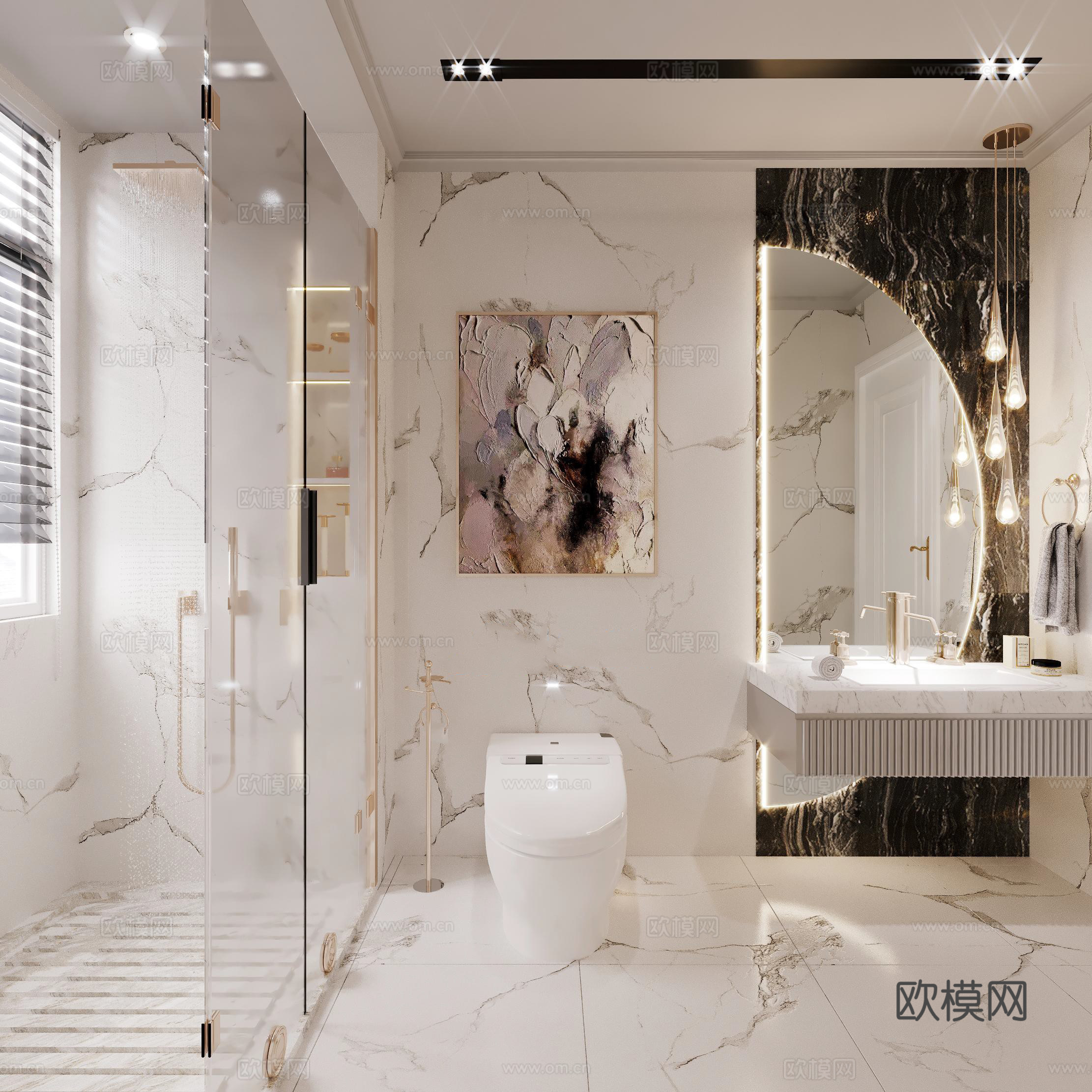 轻奢豪宅大平层 样板间 最新全套施工图 效果图合集cad施工图