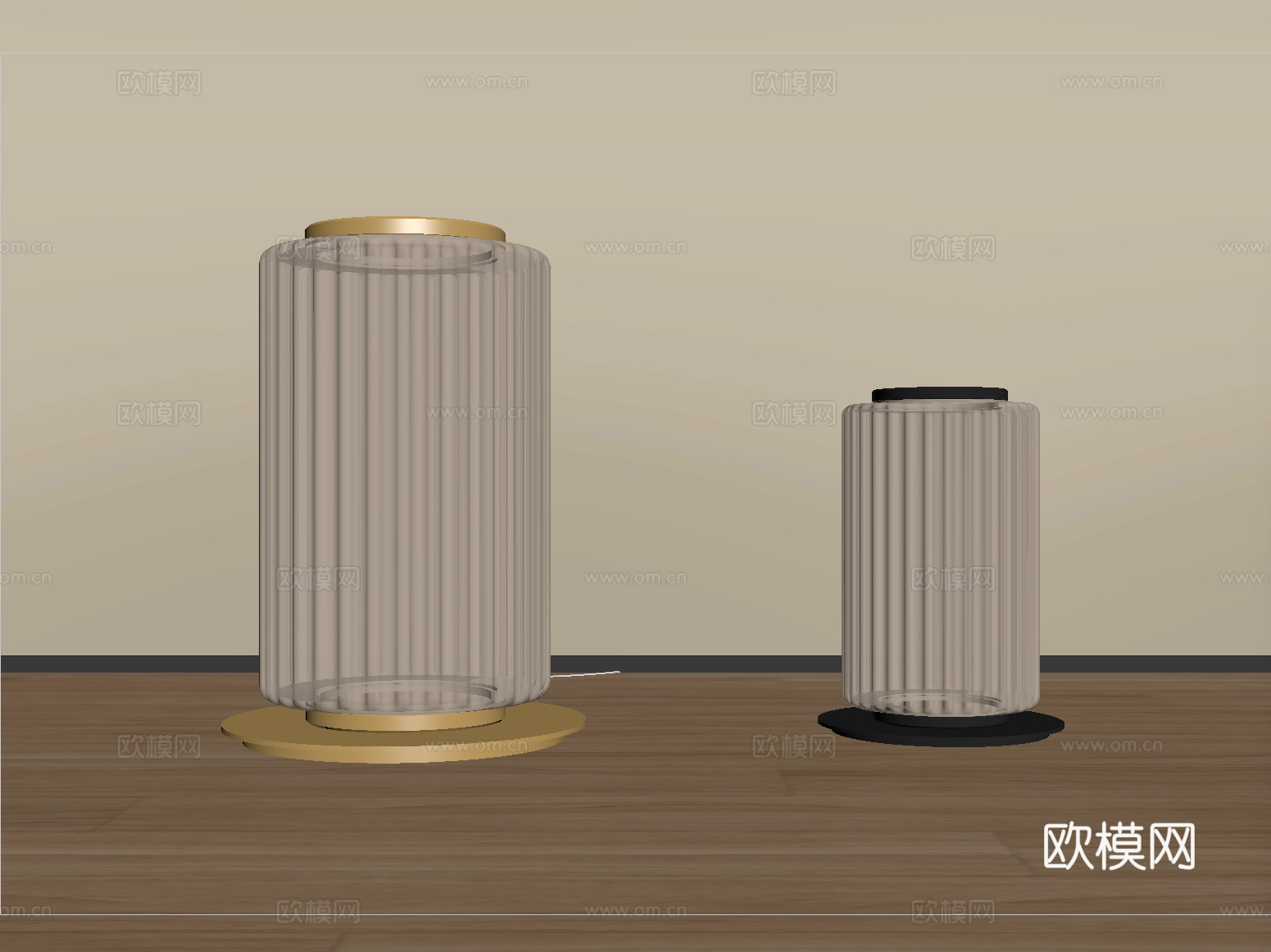 新中式台灯 装饰灯 金属su模型