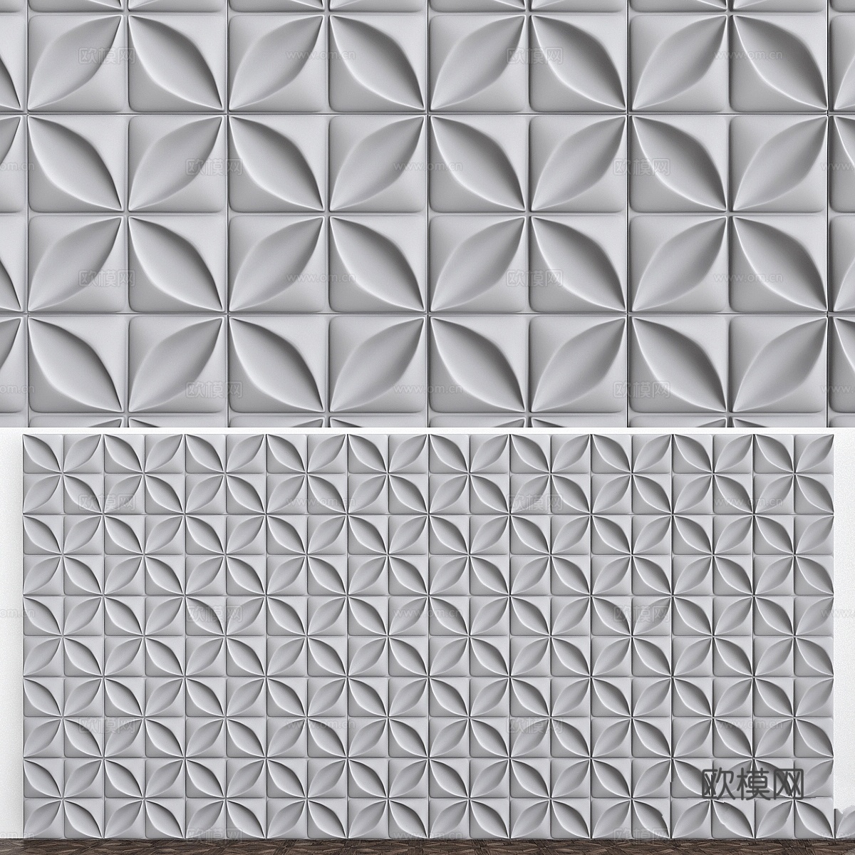 Alivio花卉系列3D石膏板3d模型下载