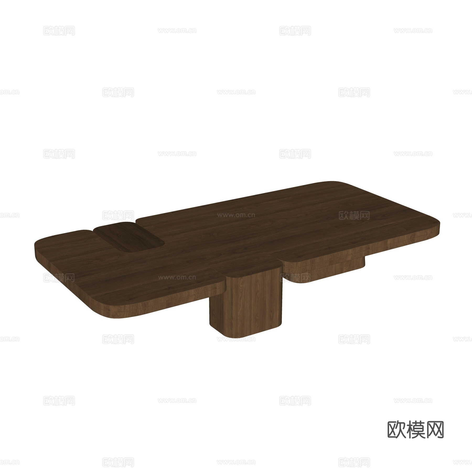 木质茶几su模型
