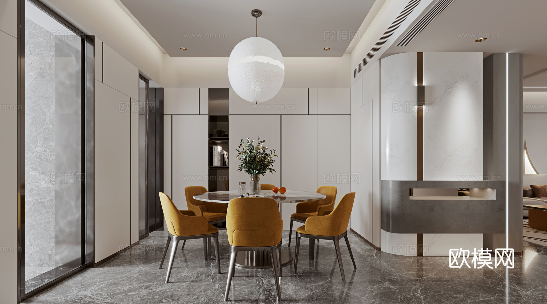 轻奢大平层 样板间 最新全套施工图 效果图合集cad施工图