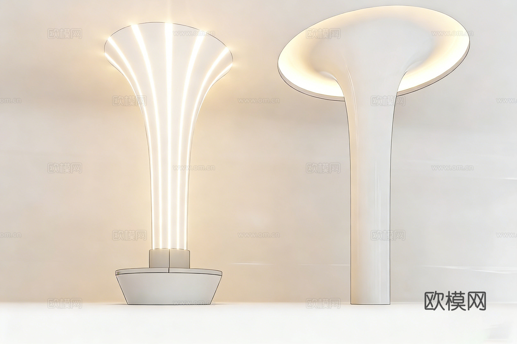 艺术空间灯带su模型