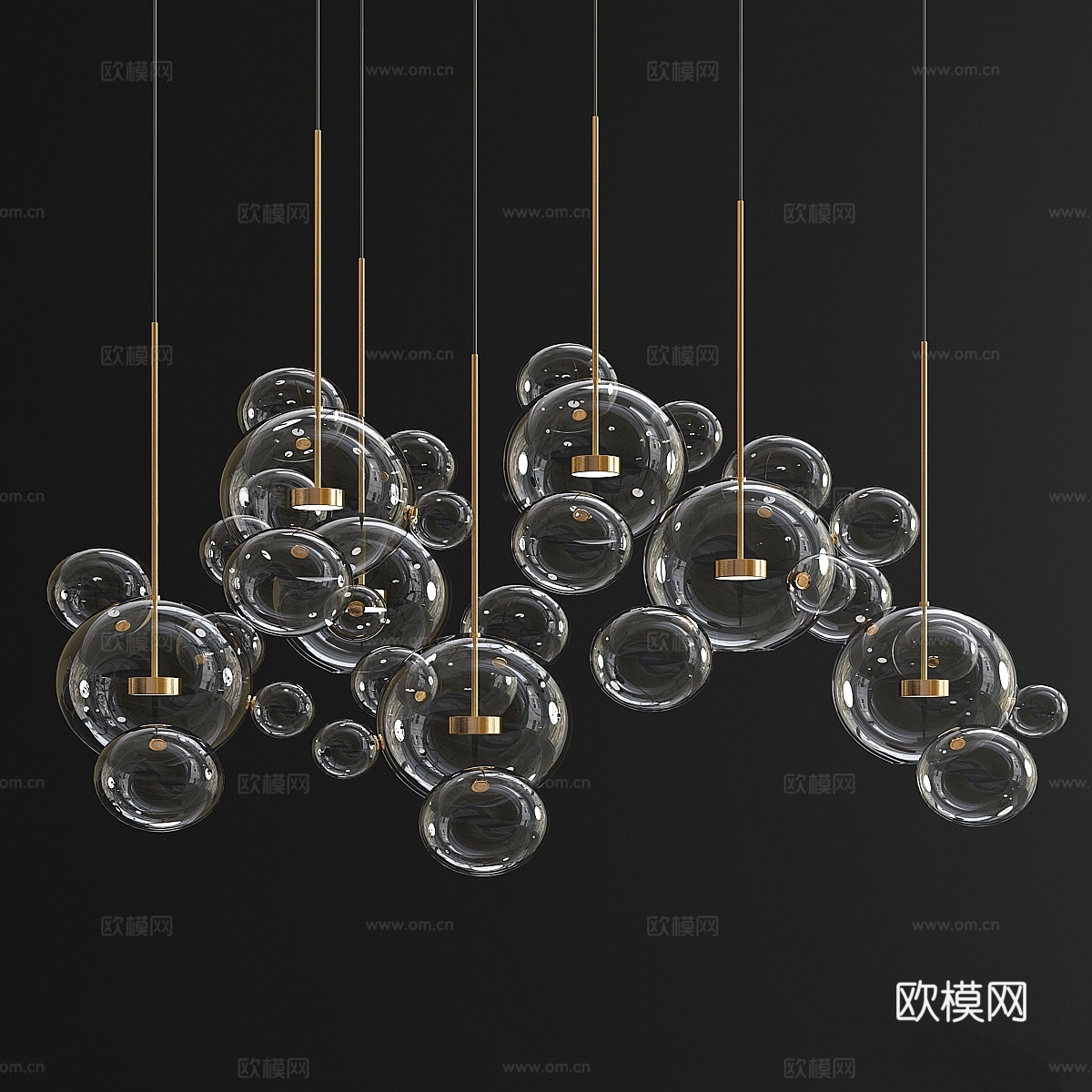 Giopato &amp; Coombes Bolle 吊灯 - 33d模型下载