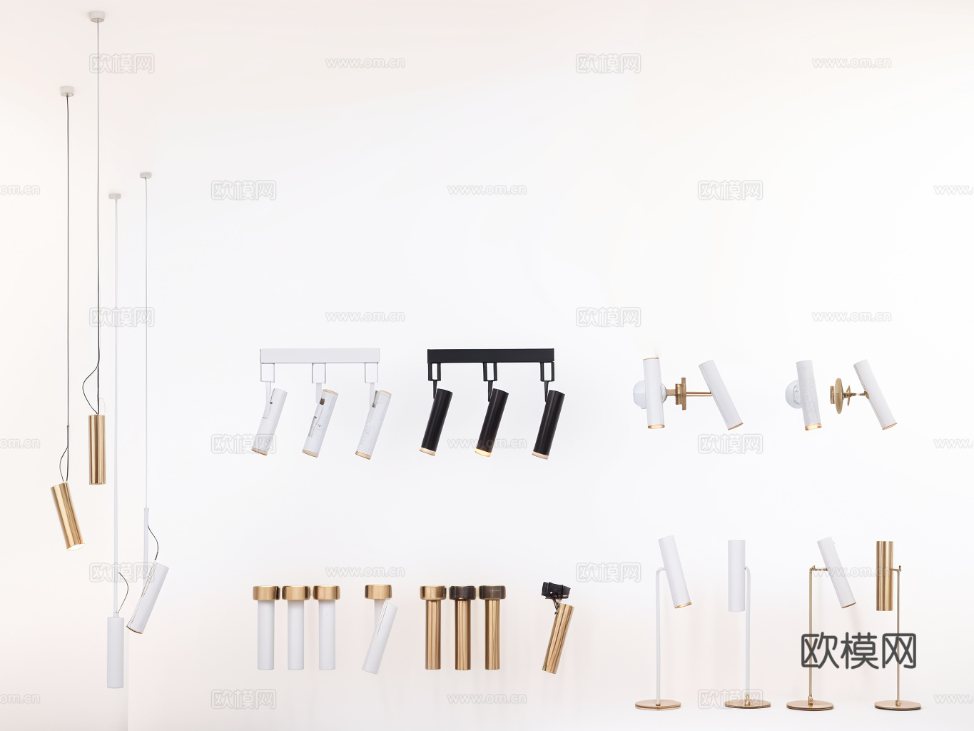 筒灯射灯su模型