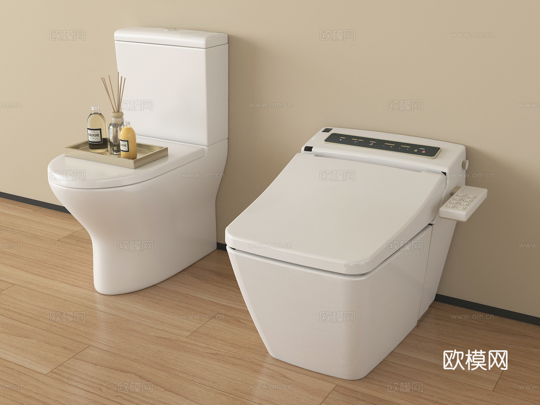 现代马桶 立式马桶 智能马桶 卫浴小件su模型
