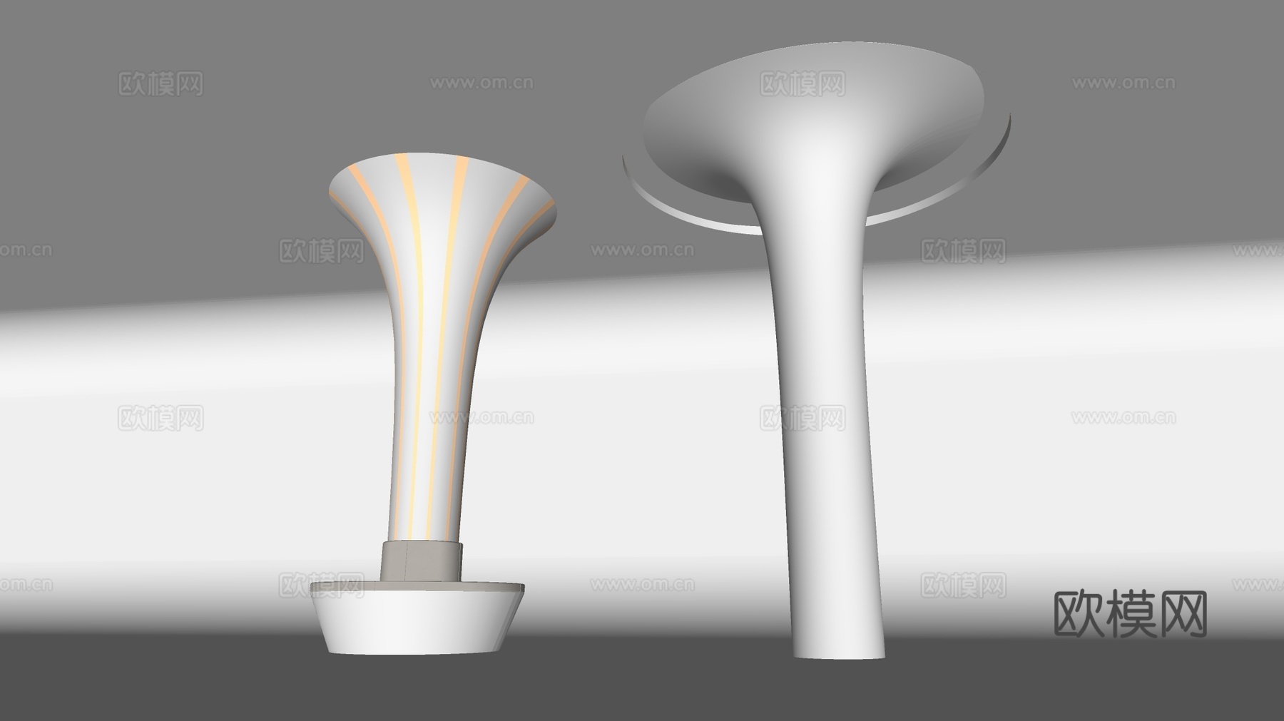 艺术空间灯带su模型