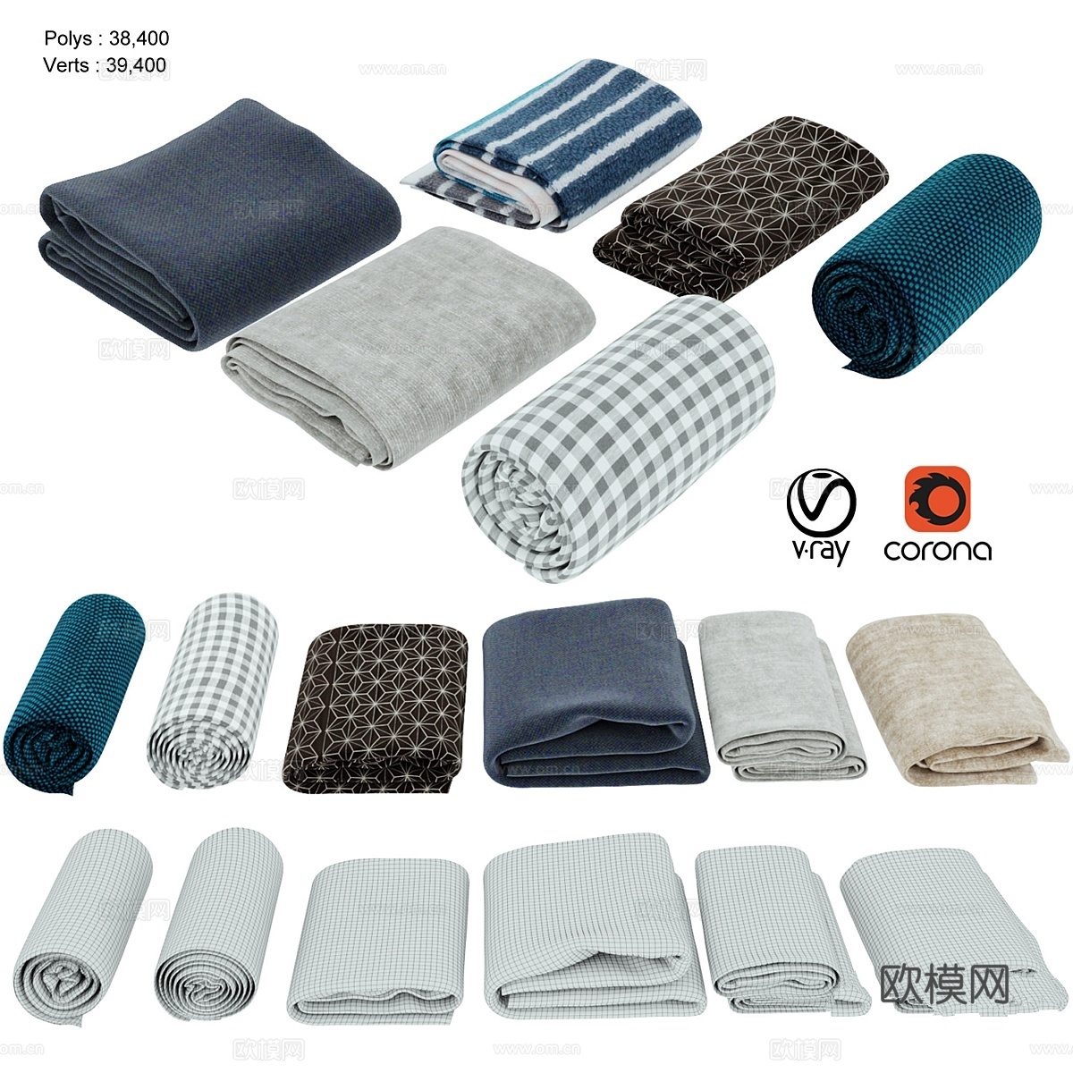 毛毯系列053d模型下载