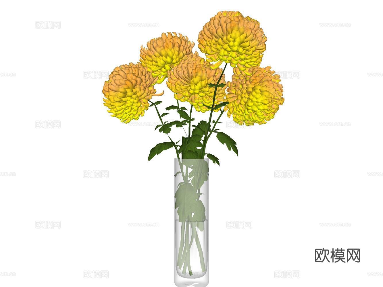 玻璃花瓶su模型